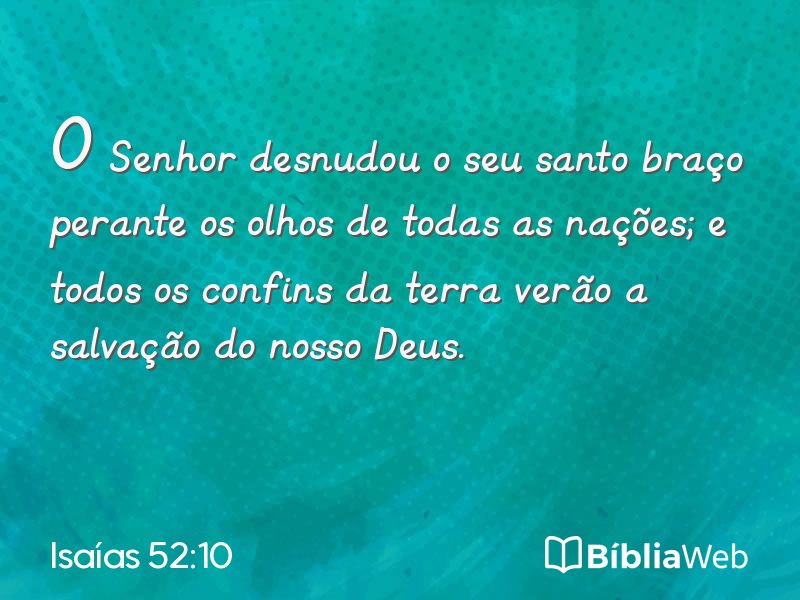 Isaías 52:10 em imagem para compartilhar
