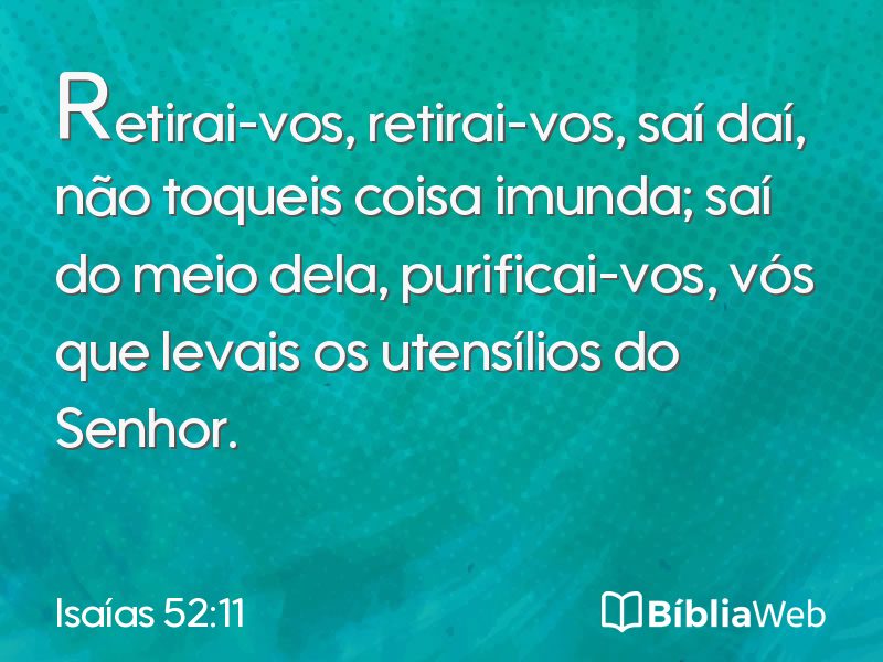 Isaías 52:11 em imagem para compartilhar