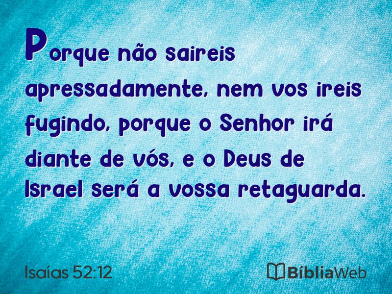 Isaías 52:12 em imagem para compartilhar