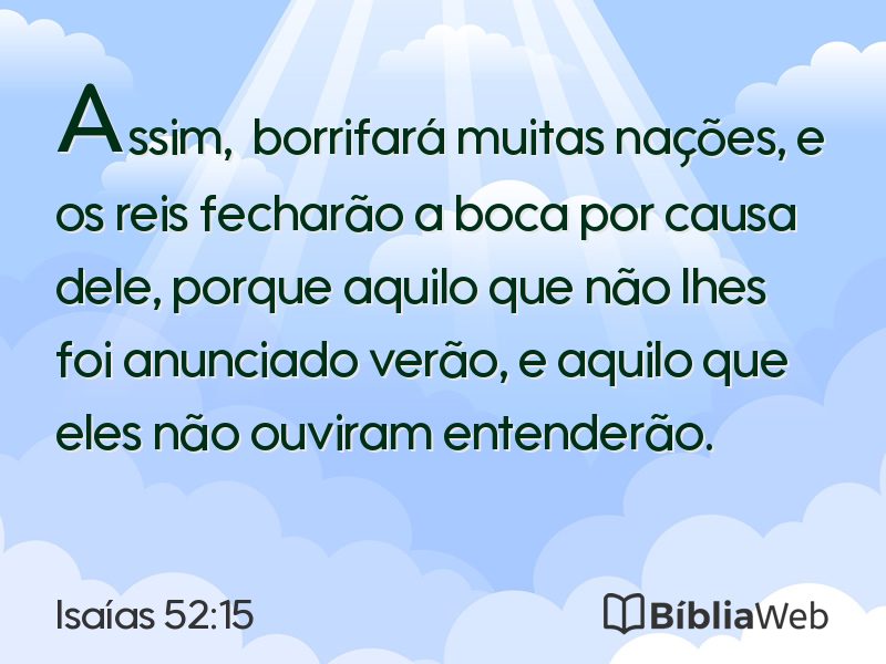 Isaías 52:15 em imagem para compartilhar