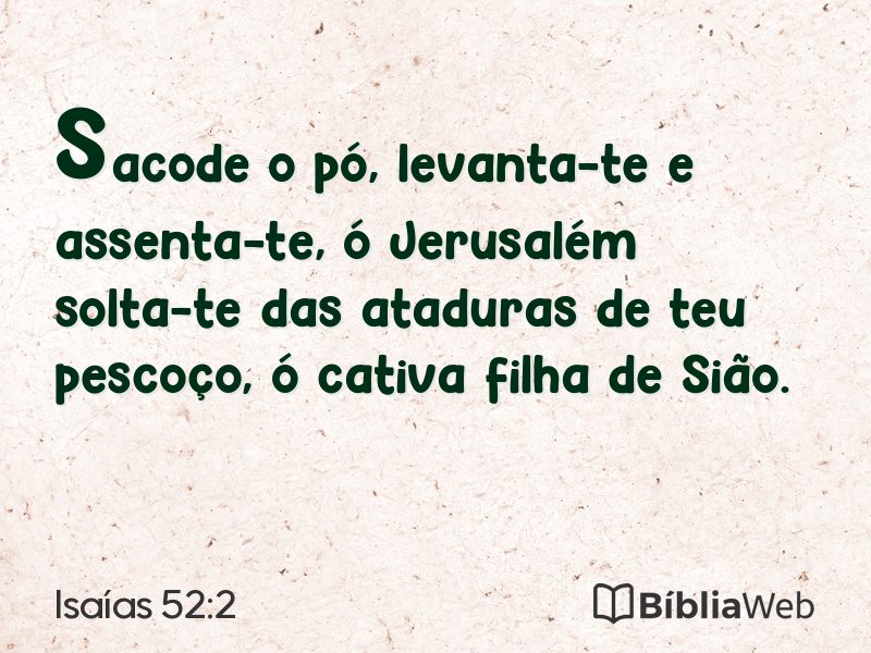 Isaías 52:2 em imagem para compartilhar