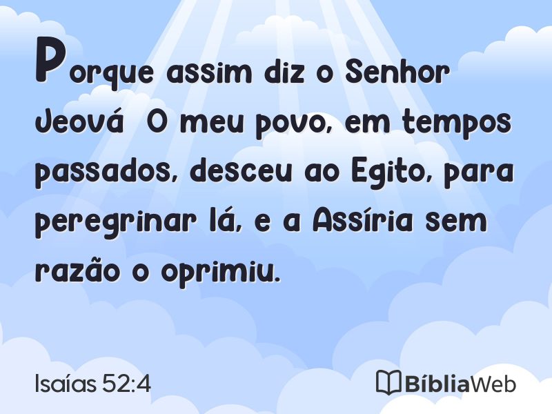 Isaías 52:4 em imagem para compartilhar