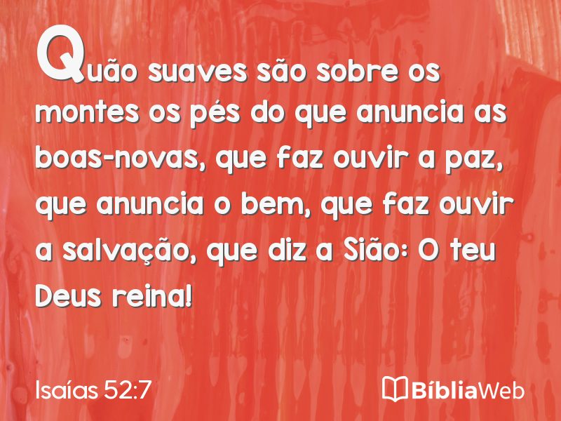 Isaías 52:7 em imagem para compartilhar