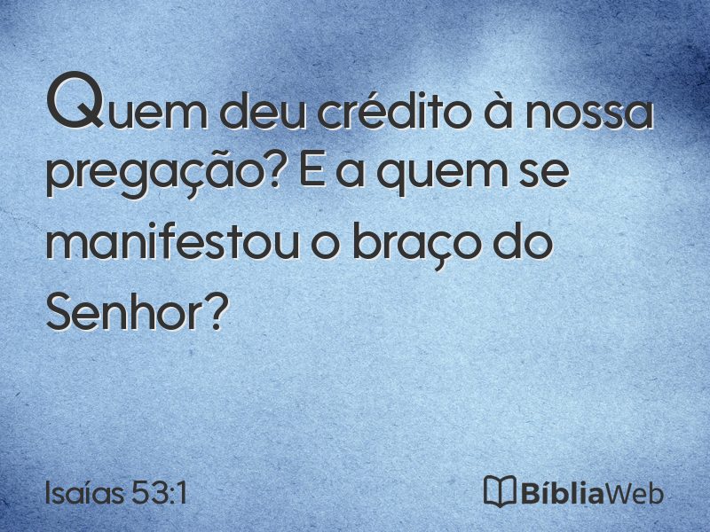 Isaías 53:1 em imagem para compartilhar