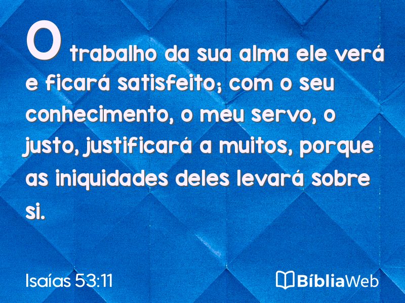 Isaías 53:11 em imagem para compartilhar