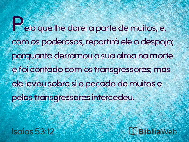 Isaías 53:12 em imagem para compartilhar