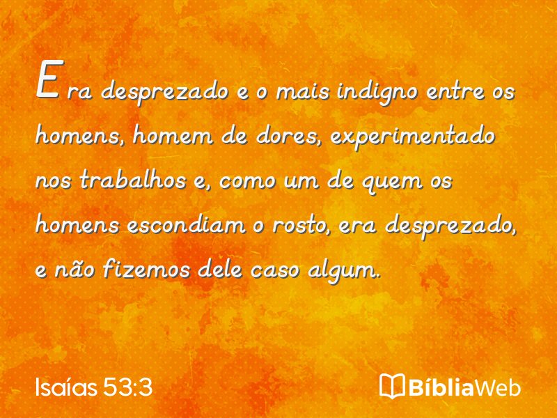 Isaías 53:3 em imagem para compartilhar