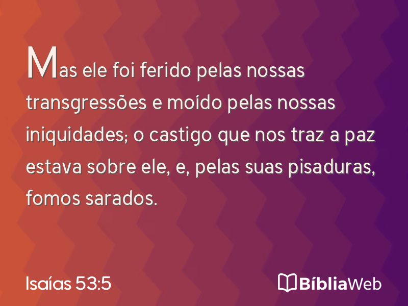 Isaías 53:5 em imagem para compartilhar