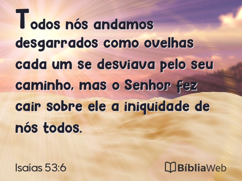 Isaías 53:6 em imagem para compartilhar