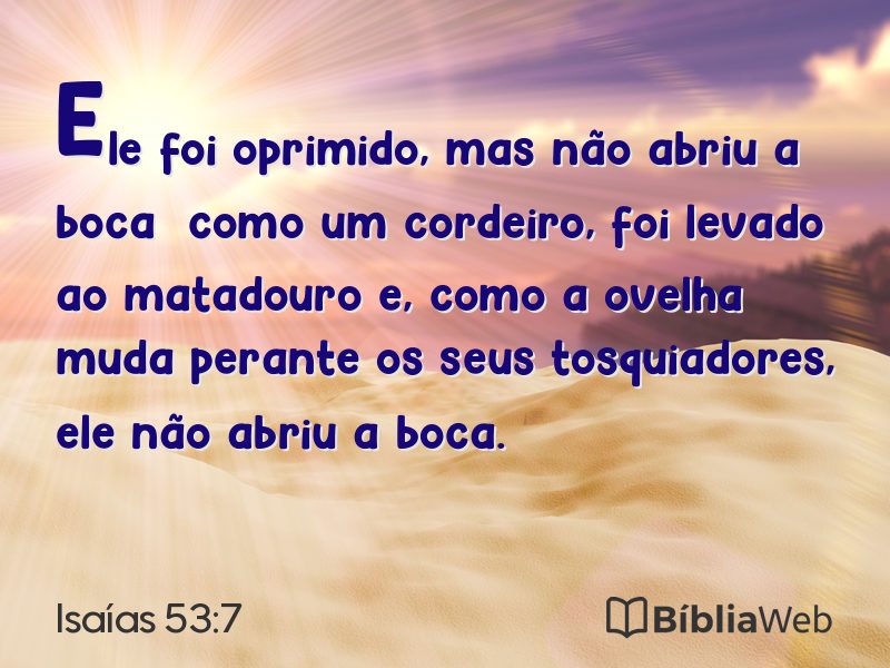 Isaías 53:7 em imagem para compartilhar