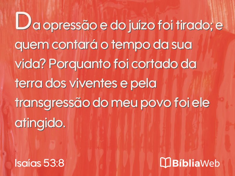 Isaías 53:8 em imagem para compartilhar