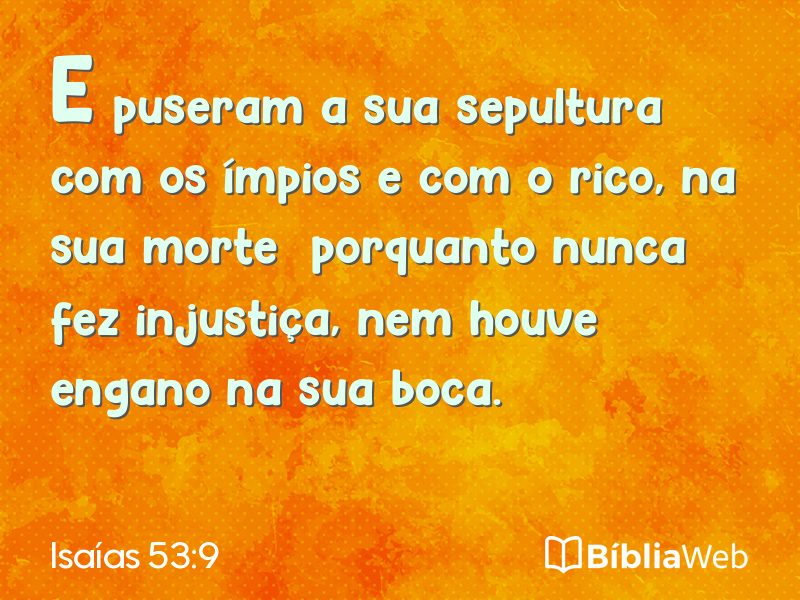 Isaías 53:9 em imagem para compartilhar
