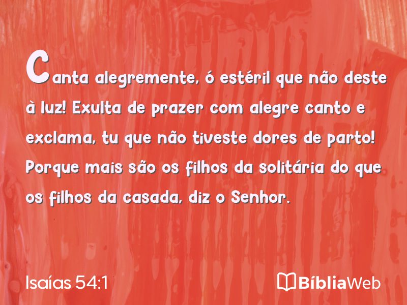 Isaías 54:1 em imagem para compartilhar