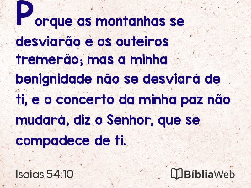 Isaías 54:10 em imagem para compartilhar