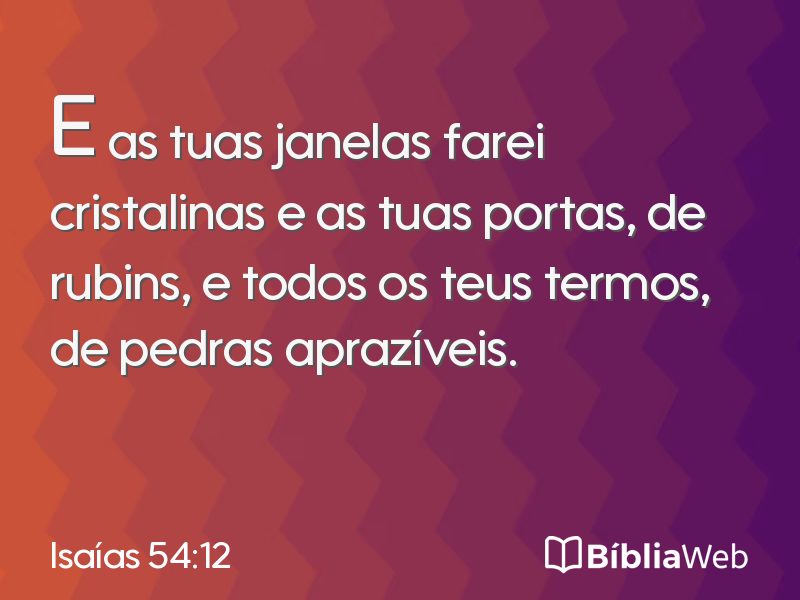 Isaías 54:12 em imagem para compartilhar