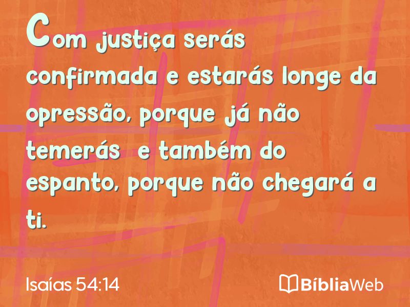 Isaías 54:14 em imagem para compartilhar