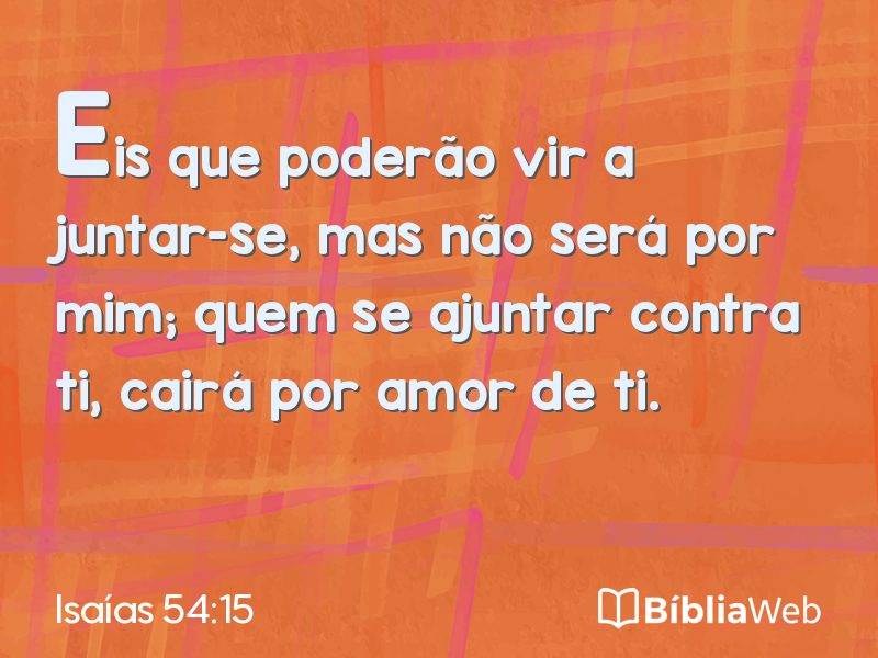 Isaías 54:15 em imagem para compartilhar
