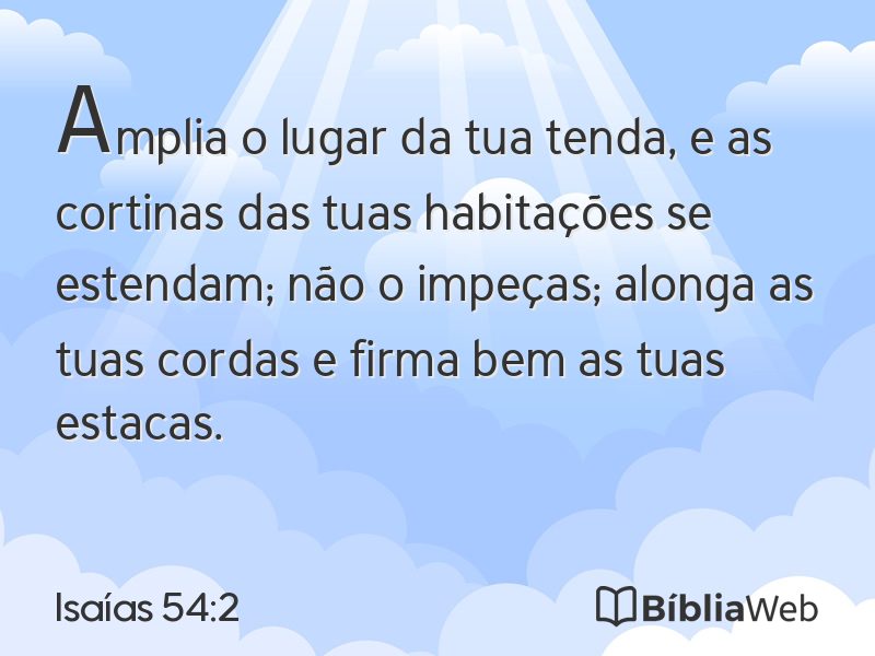 Isaías 54:2 em imagem para compartilhar