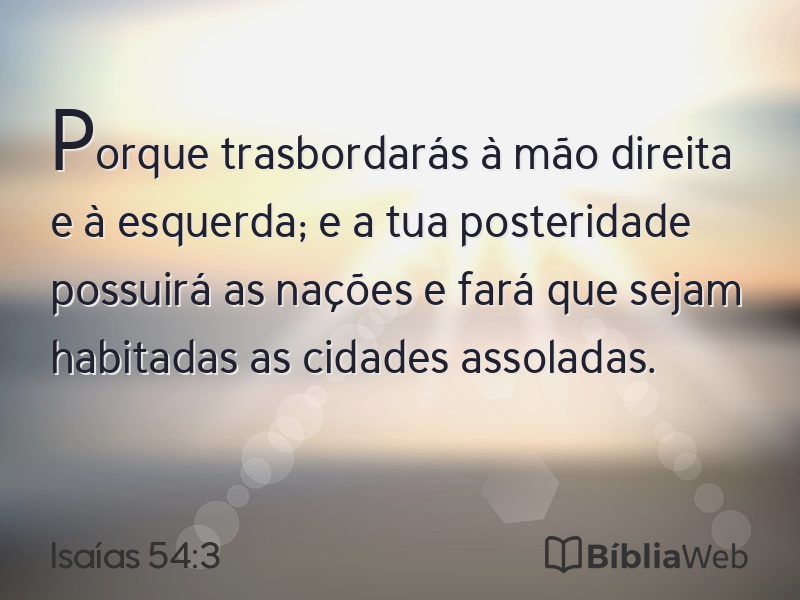 Isaías 54:3 em imagem para compartilhar