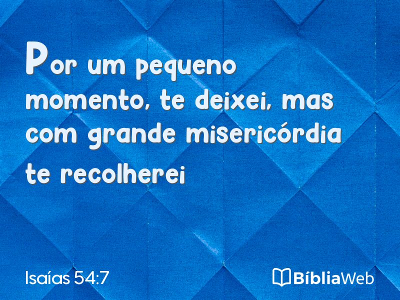 Isaías 54:7 em imagem para compartilhar