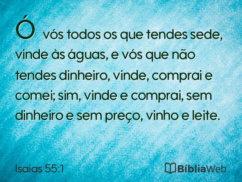 Isaías 55:1 em imagem para compartilhar
