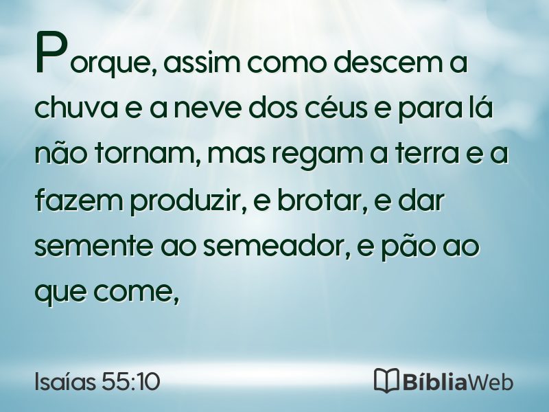Isaías 55:10 em imagem para compartilhar