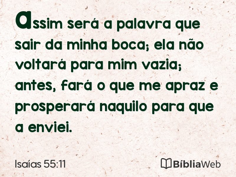 Isaías 55:11 em imagem para compartilhar