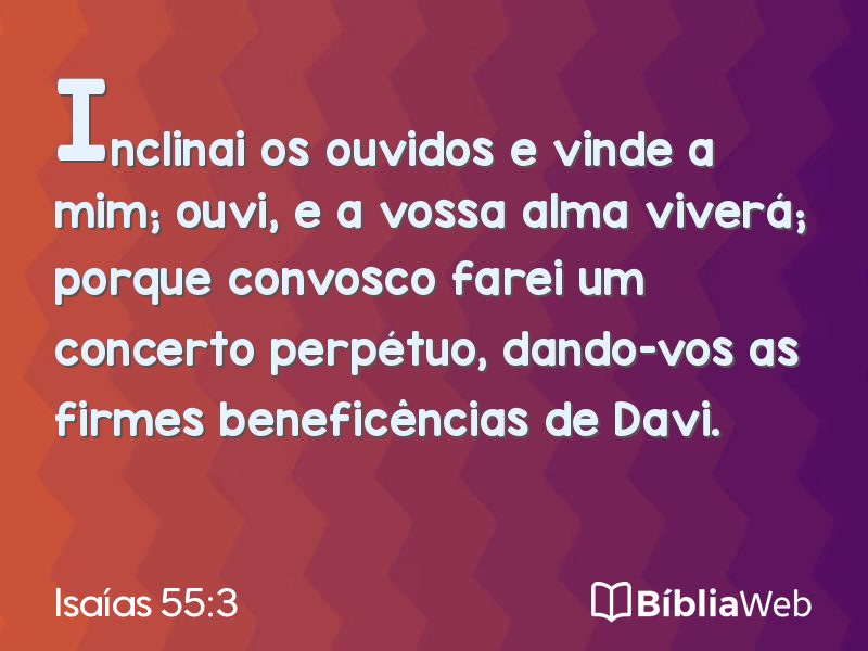Isaías 55:3 em imagem para compartilhar