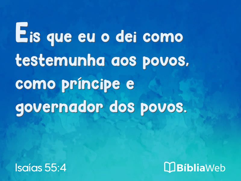 Isaías 55:4 em imagem para compartilhar