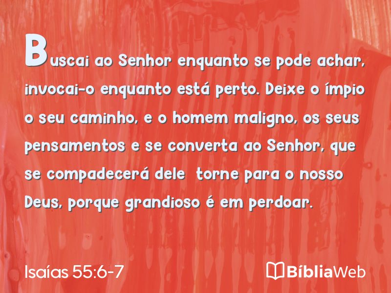 Isaías 55:6-7 em imagem para compartilhar