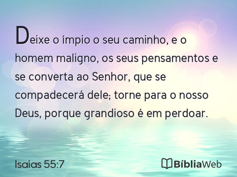 Isaías 55:7 em imagem para compartilhar