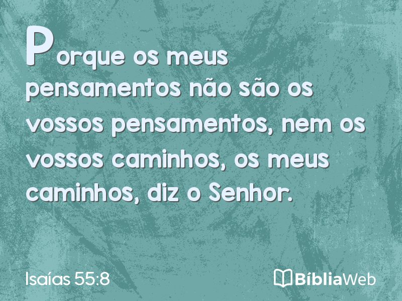 Isaías 55:8 em imagem para compartilhar
