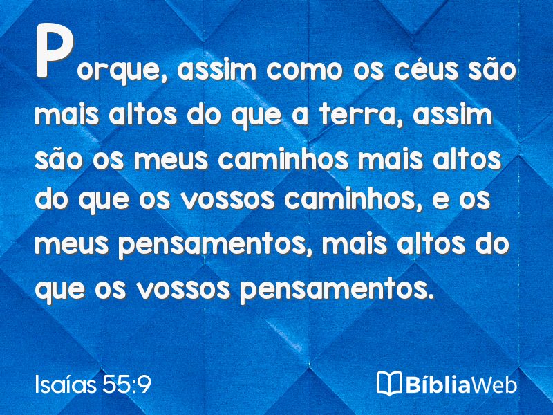Isaías 55:9 em imagem para compartilhar