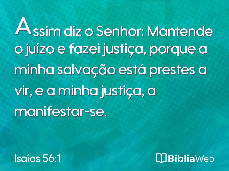 Isaías 56:1 em imagem para compartilhar