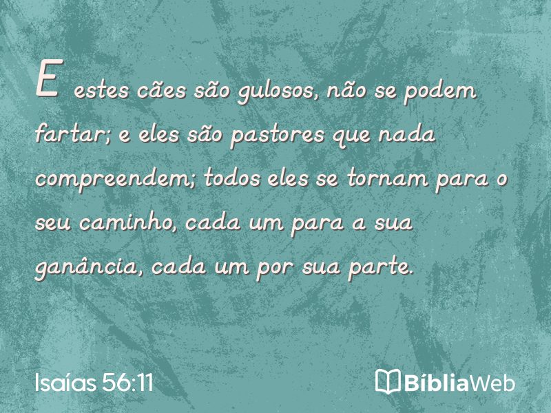Isaías 56:11 em imagem para compartilhar