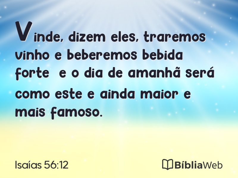 Isaías 56:12 em imagem para compartilhar