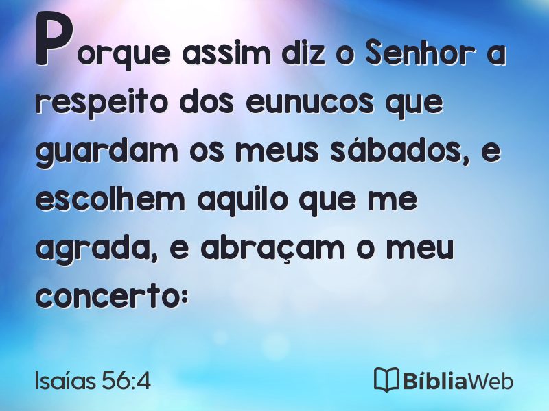 Isaías 56:4 em imagem para compartilhar