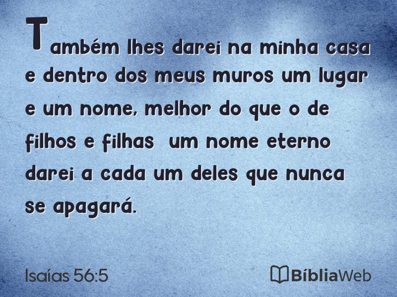 Isaías 56:5 em imagem para compartilhar