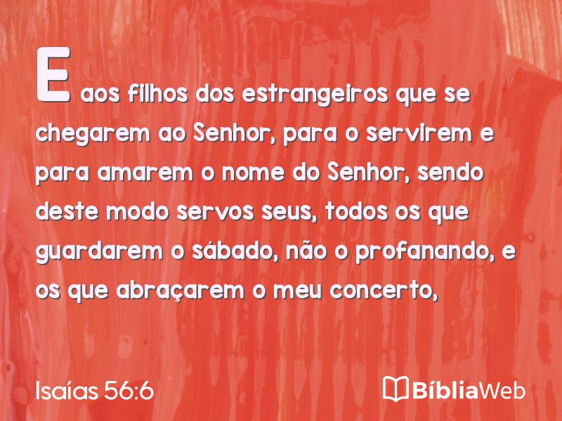 Isaías 56:6 em imagem para compartilhar