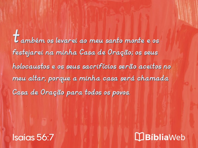 Isaías 56:7 em imagem para compartilhar