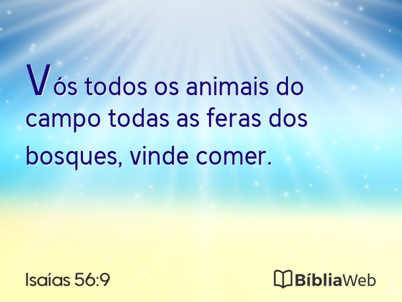 Isaías 56:9 em imagem para compartilhar