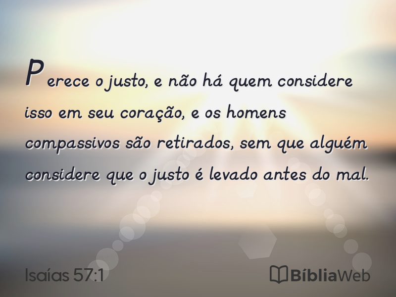 Isaías 57:1 em imagem para compartilhar