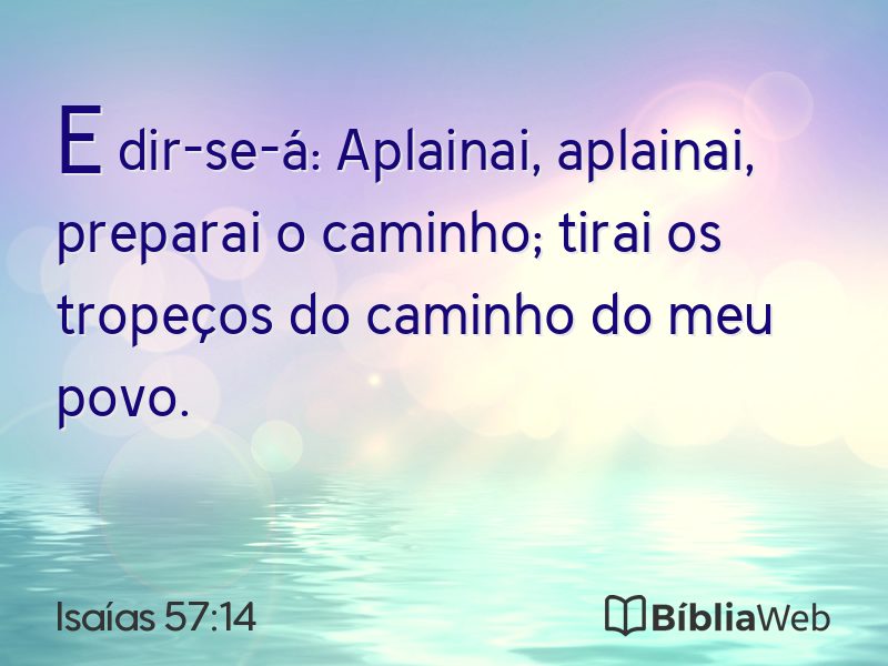 Isaías 57:14 em imagem para compartilhar