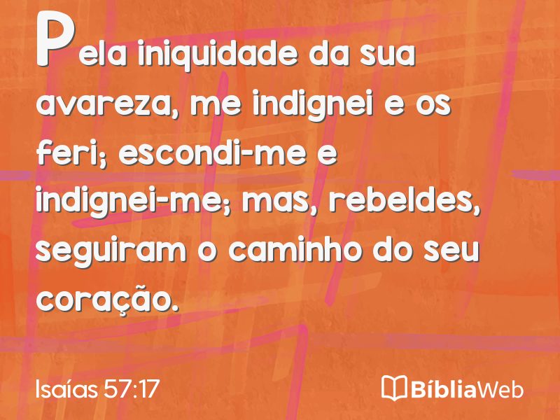 Isaías 57:17 em imagem para compartilhar