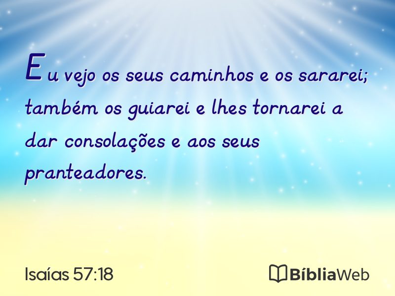 Isaías 57:18 em imagem para compartilhar