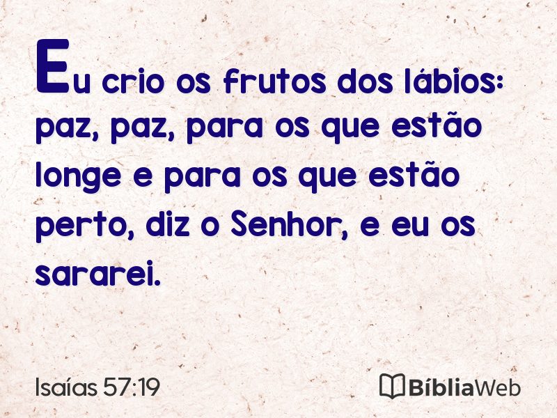 Isaías 57:19 em imagem para compartilhar