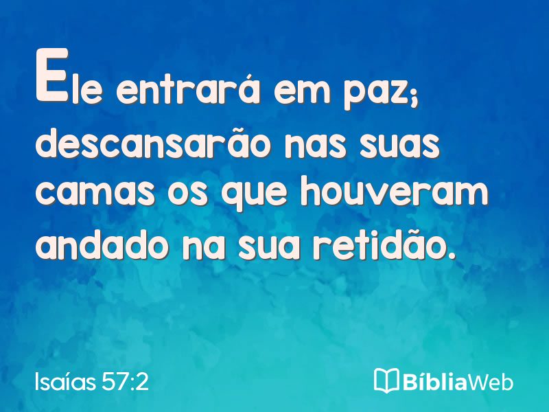 Isaías 57:2 em imagem para compartilhar
