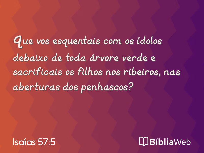 Isaías 57:5 em imagem para compartilhar