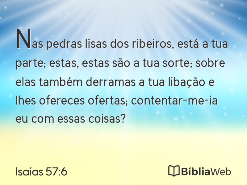 Isaías 57:6 em imagem para compartilhar
