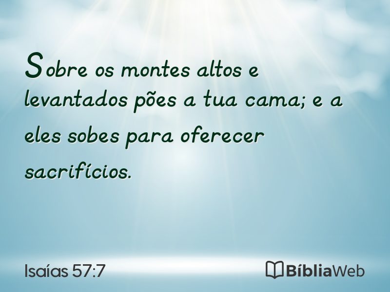 Isaías 57:7 em imagem para compartilhar